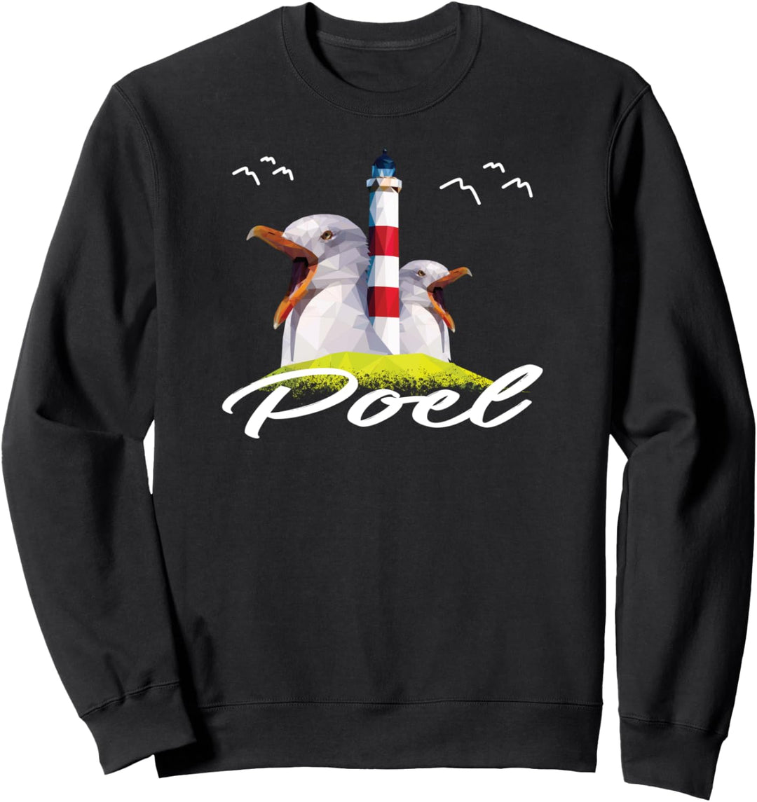 Insel Poel - Leuchtturm Möwe -Ostsee Strand - Souvenir Sweatshirt