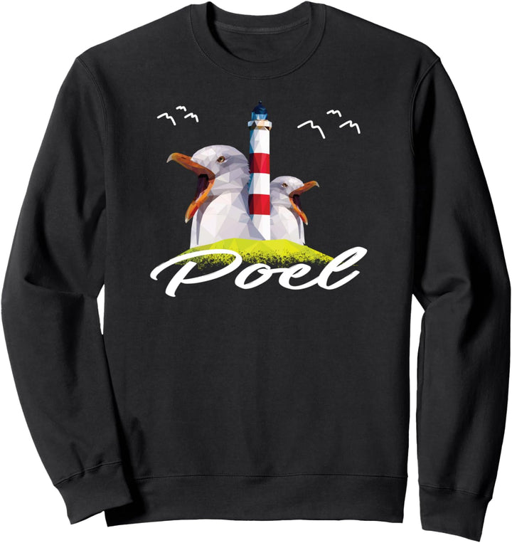 Insel Poel - Leuchtturm Möwe -Ostsee Strand - Souvenir Sweatshirt