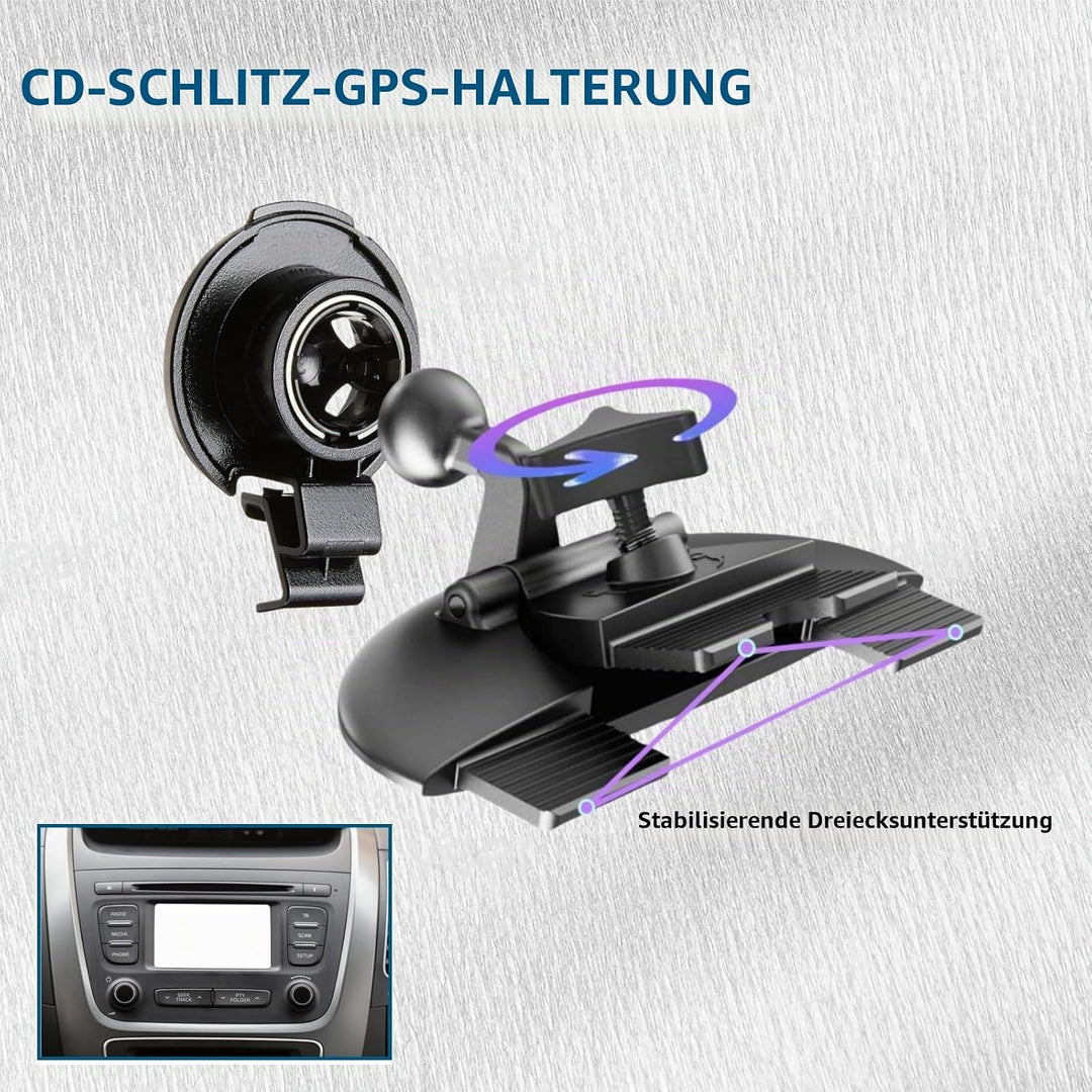 CD Schlitz Halterung für Garmin, Auto Navi Halterung GPS für Garmin Nuvi Drive 52 Drivesmart 66 76 D