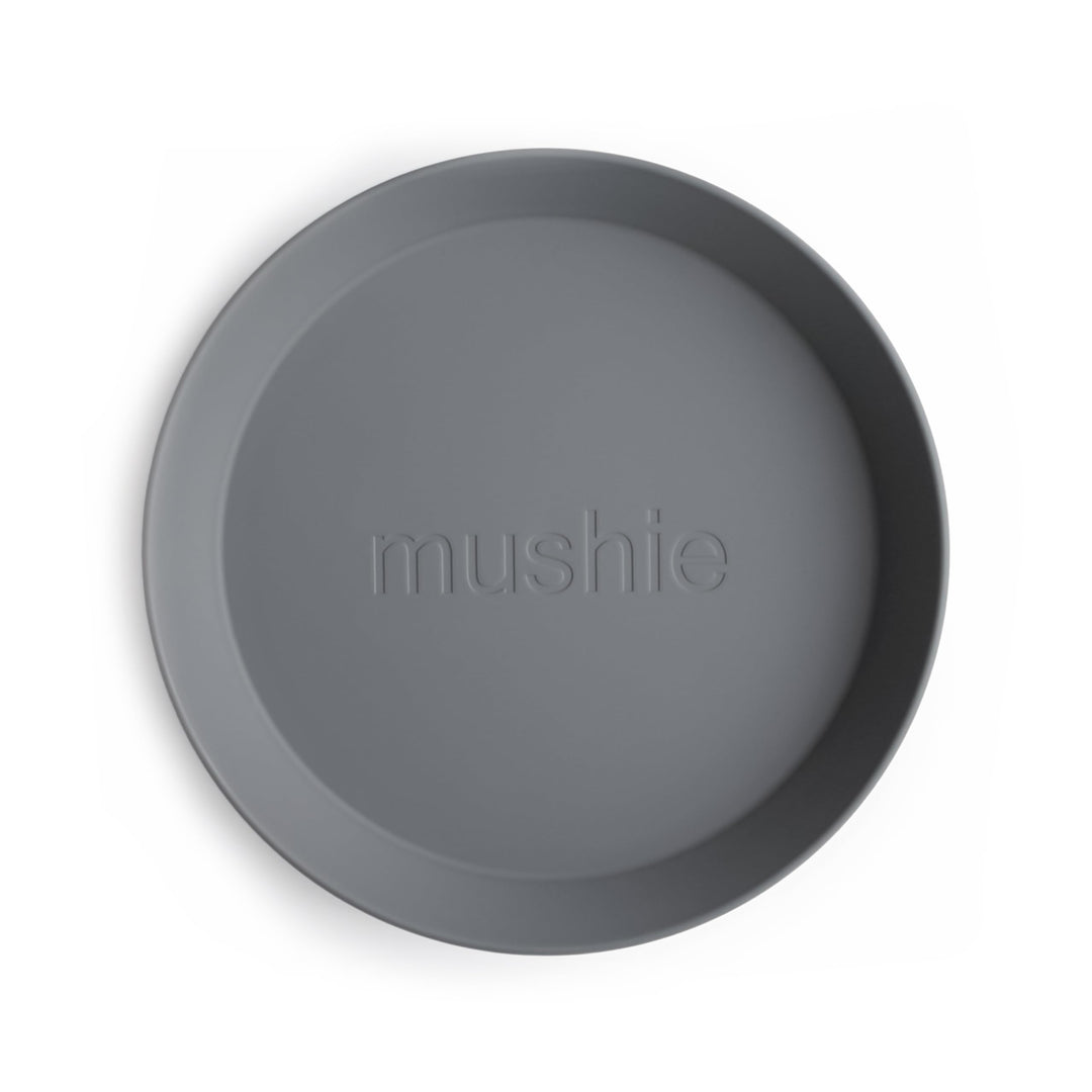 mushie Runde Geschirrteller für Kinder | 2er-Set | wiederverwendbar BPA-frei | spülmaschinenfest & m