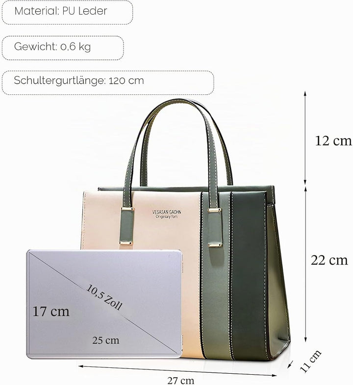 FANDARE Elegante Umhängetaschen Damen Schultertasche Verstellbare Frauen Handtasche PU Leder Wasserd