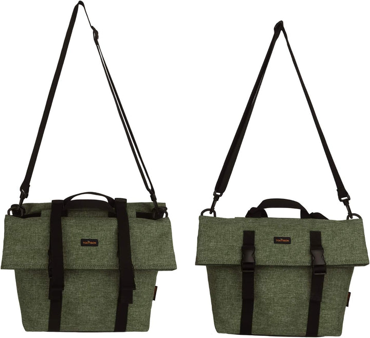 TOURBON Nylon doppelte Fahrradtasche Schultertaschen Rear Rack Stamm Motorrad Tail Sitz Fahrradtasch