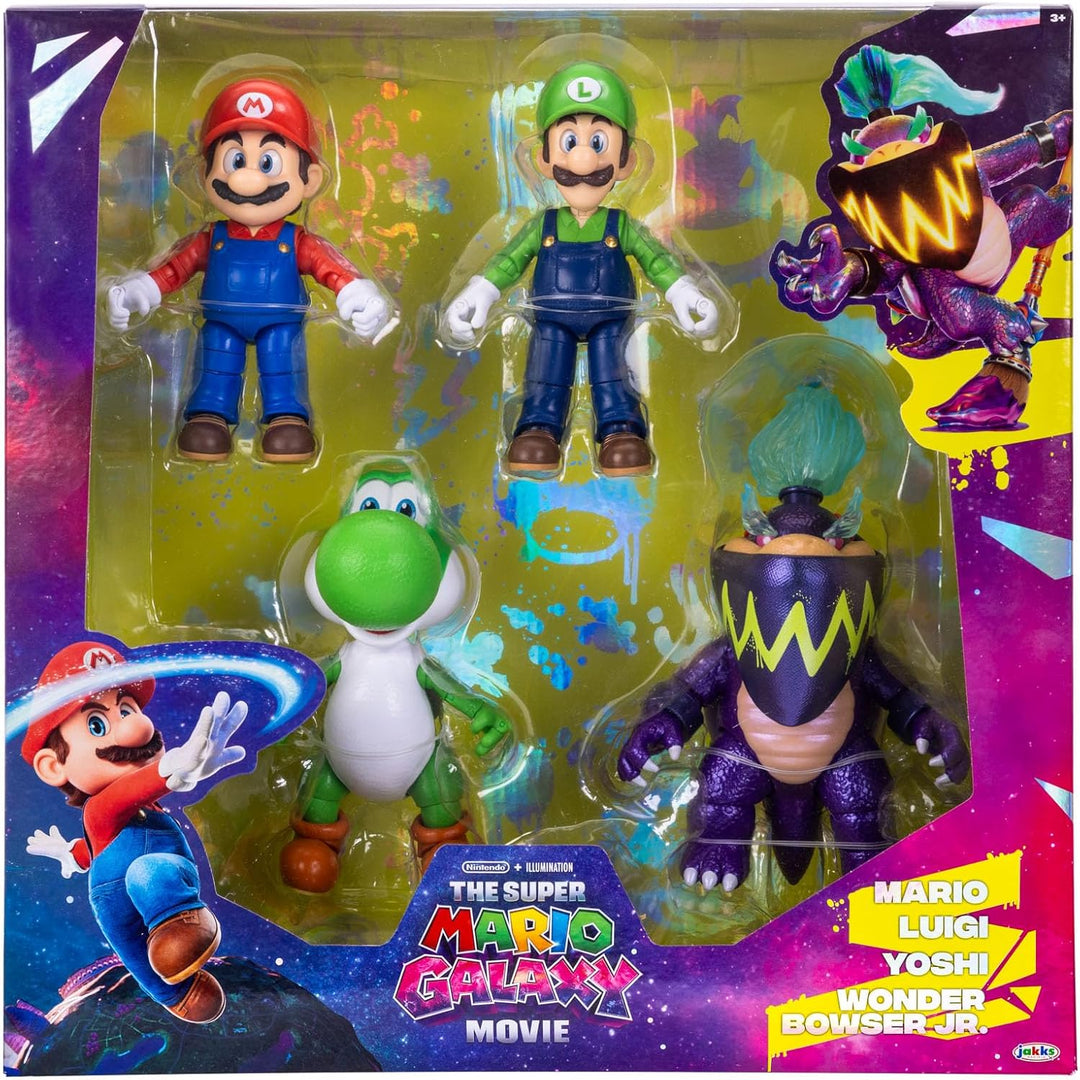 Super Mario Galaxy Movie – 13 cm-Figuren-Multipack – Mario, Yoshi und Exklusive Wonder Bowser Jr. un