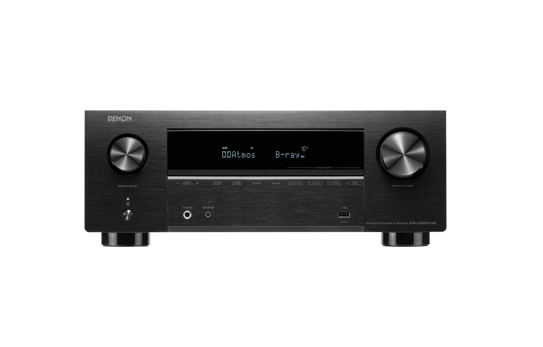 Denon AVR-X2800HDAB 7.2-Kanal AV-Receiver, HiFi Verstärker mit Dolby Atmos, DTS:X, 6 HDMI Eingängen