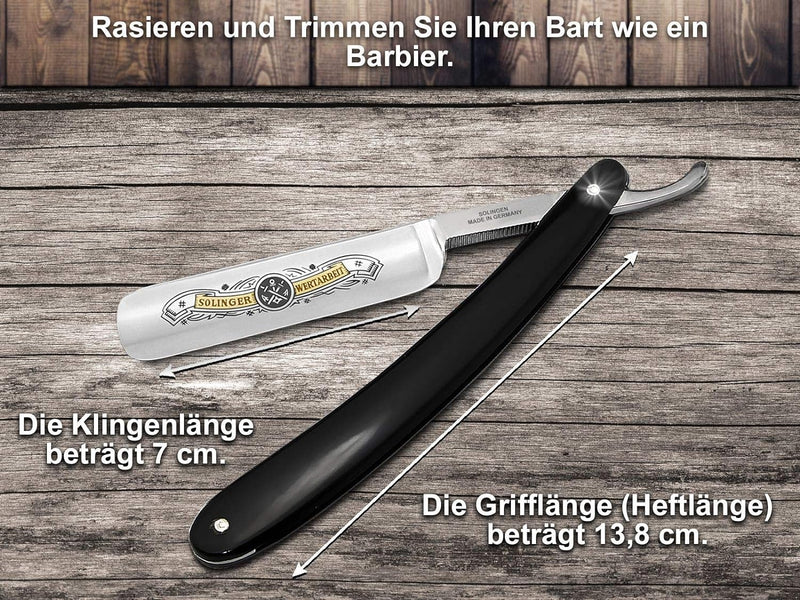 Solingen Rasiermesser Set Made in Germany Rasiermesser Streichriemen für eine gründliche Nassrasur