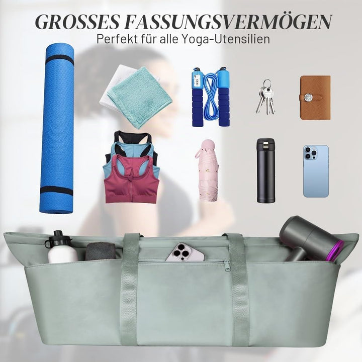 Sporttasche Damen, Gross Yogatasche, Yogamatte Tasche, Sporttasche Damen mit Nassfach &amp; Schuhtasche,