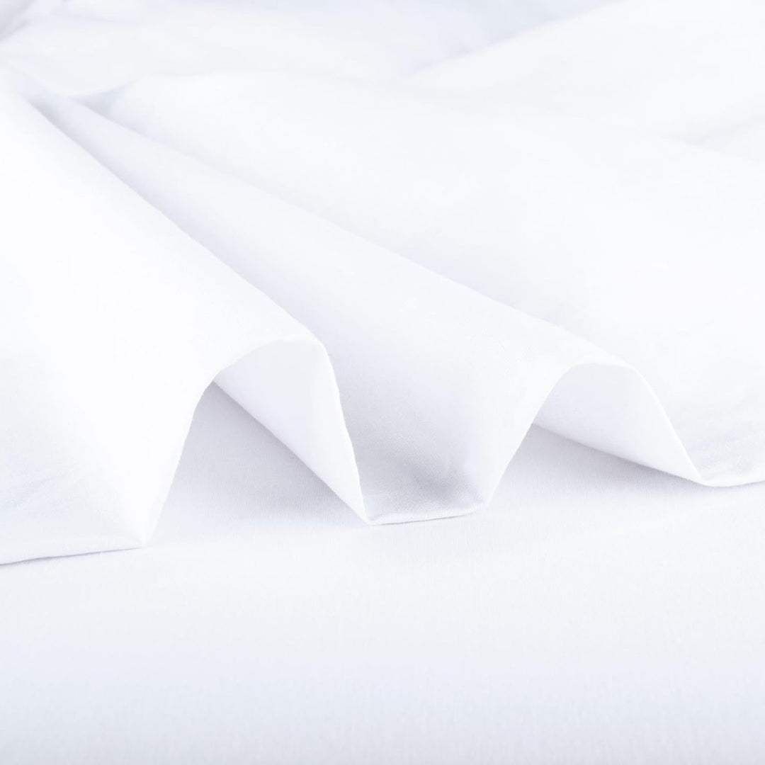 aqua-textil Superior Bettlaken ohne Spanngummi Doppelpack 150 x 250 cm weiss Baumwolle leichte Somme