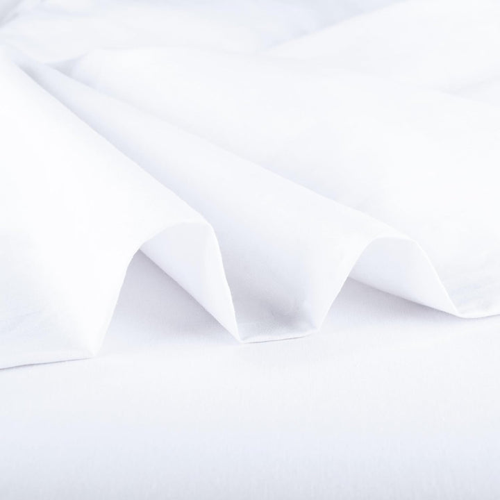 aqua-textil Superior Bettlaken ohne Spanngummi Doppelpack 150 x 250 cm weiss Baumwolle leichte Somme