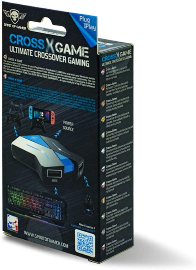 SPIRIT OF GAMER - Adapter Maus Tastatur - Kompatibel Controller PS4/PS3/Switch/XBOX- Converter für K