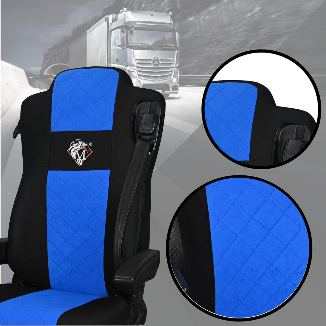 SABA Auto Sitzbezüge LKW für Mercedes ACTROS MP4, AROX ab 2011, MP5 ab 2019, ungefederter Beifahrers