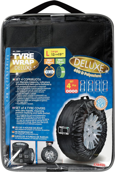 Lampa Tyre-Wrap Deluxe 15941 Reifenschutzhülle aus Cordura, 4 Stück im Set