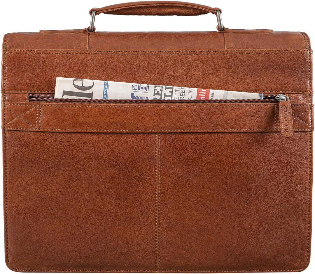 STILORD 'Havanna' Leder Businesstasche A4 Gross Klassische Aktentasche Arbeitstasche Abnehmbarer Sch