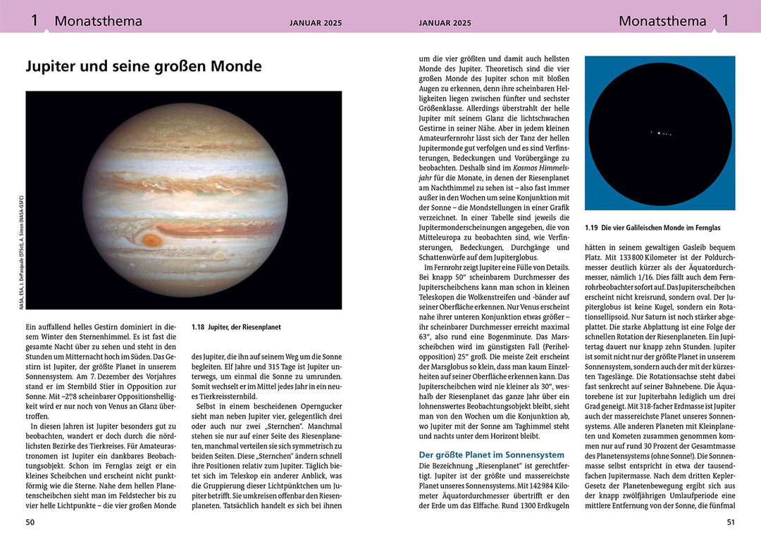 Kosmos Himmelsjahr 2025: Sonne, Mond und Sterne im Jahreslauf -- Das Astronomie-Jahrbuch Nr. 1 mit A
