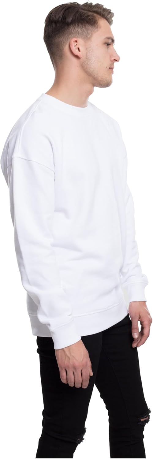 Urban Classics Basic Crewneck Männer Langarmshirt schwarz Basics, Streetwear XS Grosse Grössen Weiss
