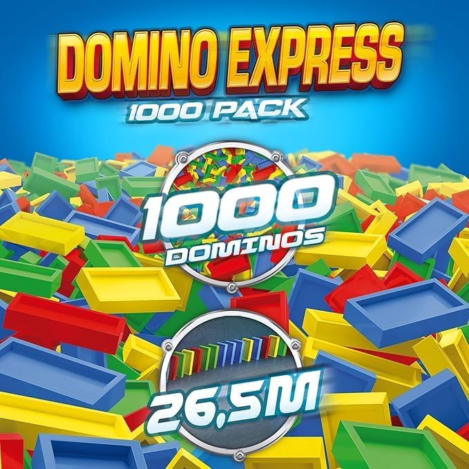 Domino Express 1000 Pack, Dominospiel ab 6 Jahren, Kinderspiel mit 1000 Dominosteine, 1000 Pack