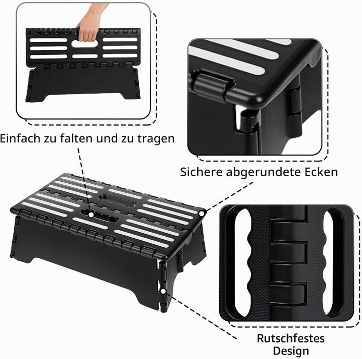 Tragbarer klappbarer Tritthocker, Rutschfester, Leichter Gehhilfe-Tritthocker für Senioren für Badez