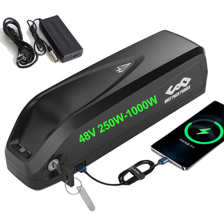 Unit Pack Power(A Grade-Zelle) 36V 48V 52V Ebike Akku 13-20Ah - Ebike Batterie passt für 1000W / 750