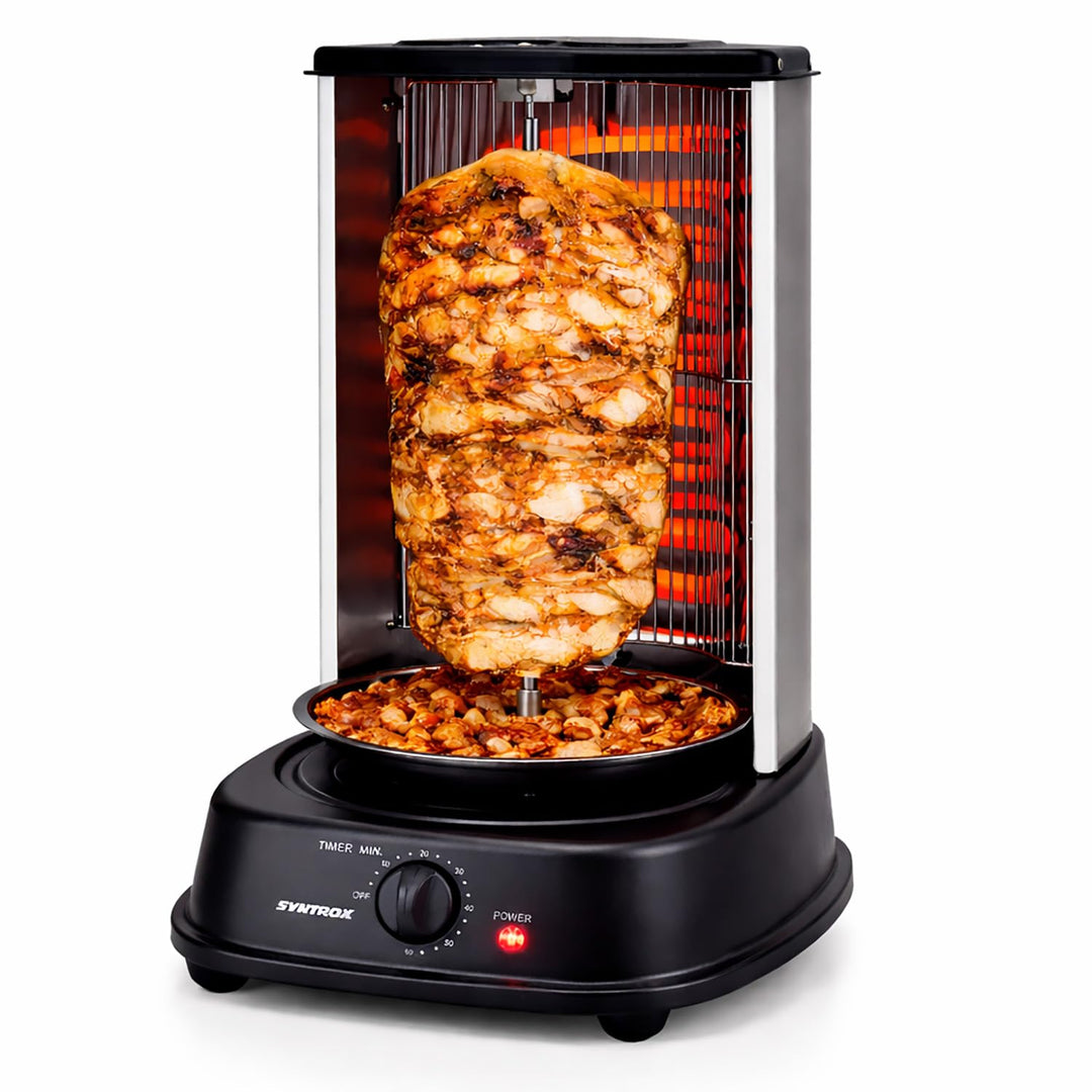 Syntrox Germany Chef Grill RO-2000W-21 L BSS Dönergrill Gyrosgrill Hähnchengrill mit Zubehör, mit Zu