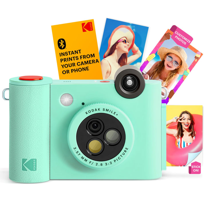 KODAK Smile+ 2 in 1 Digitale Sofortbildkamera & kabelloser Bluetoot Fotodrucker, 10 MP, drehbares Ob