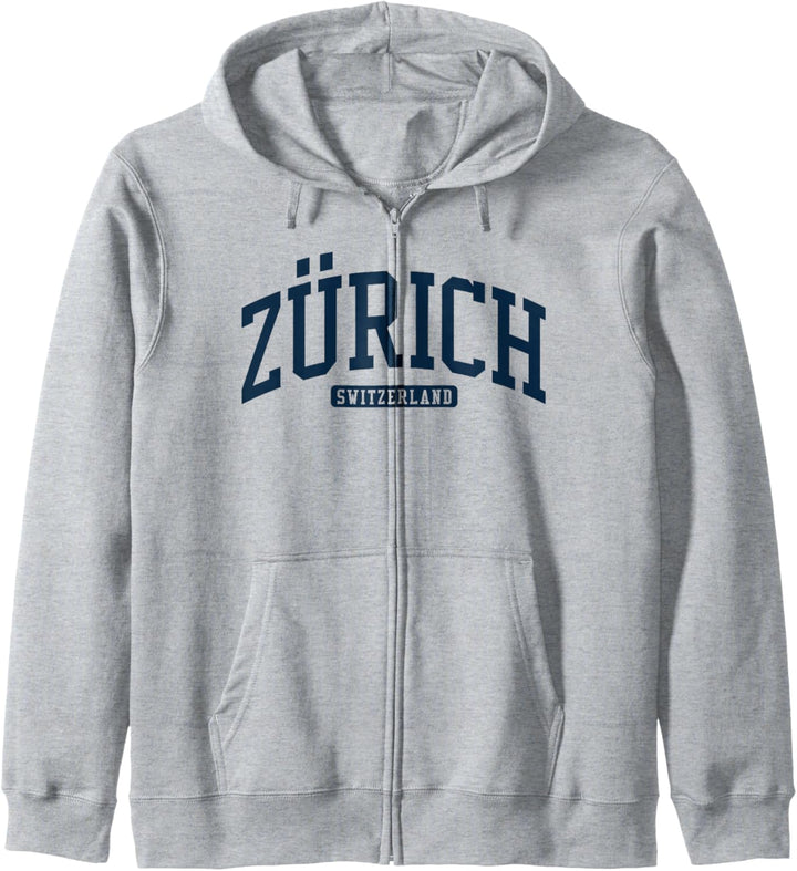 Zürich Schweiz College University Style Navy Kapuzenjacke