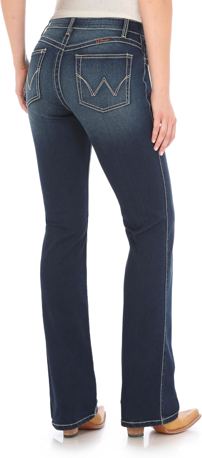 Wrangler Damen Jeans Q-Baby Mid Rise Boot Cut Ultimate Riding Jean ^ Nr Wash, ^ Nr Wash