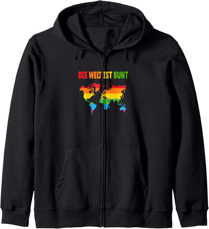 Die Welt ist Bunt! Liebe Schwul Bisexuell Homosexuell LGBT Kapuzenjacke