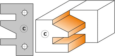 CMT 692.121.50 – Cabezal Sin contracuch. D = 120 x 40 x 50 (Ahorn)