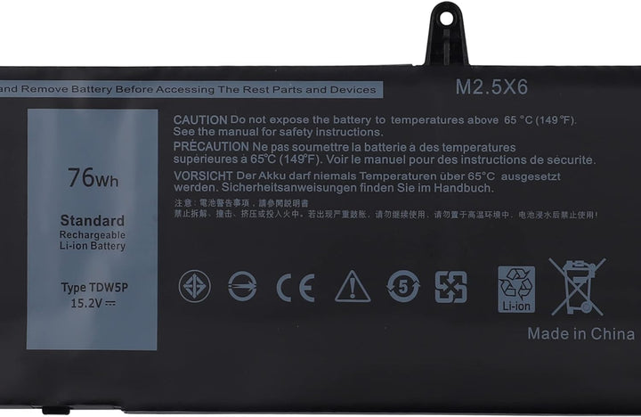 Swark Laptop Akku TDW5P Replacement Komplett with A-lienware13 R3 ALW13C-D2718 ALW13CR-1738 ALW13CR-