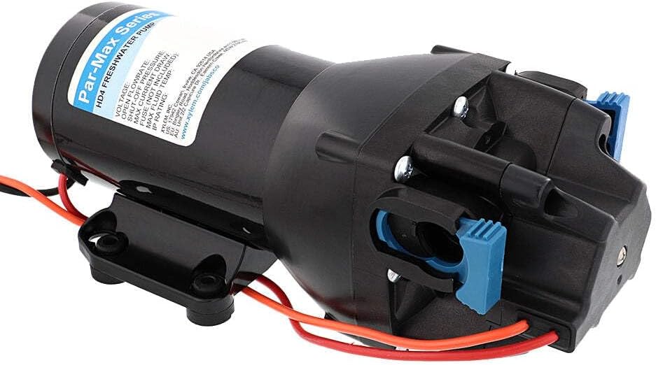 Jabsco Q402J-115S-3A, ParMax HD4-24V 4GPM 40PSI, robuste Süsswasser-Förderpumpe, schwarz