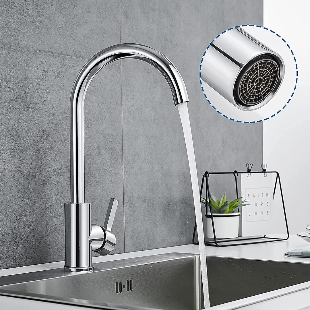 Auralum Niederdruck Armatur Küche für Wasserboiler, Wasserhahn Küche mit 3 Schläuchen für Kaltwasser