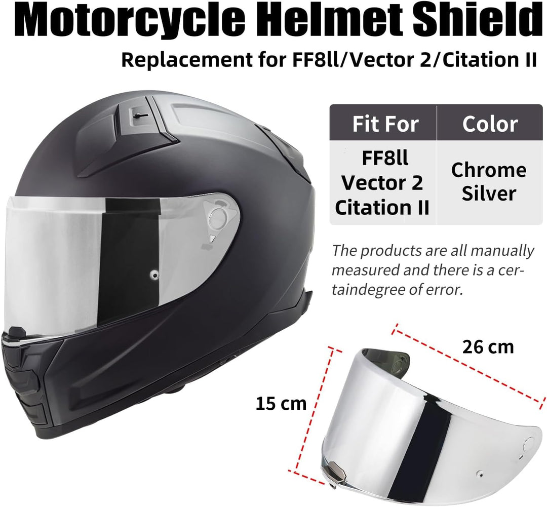Helmvisier für LS2 FF811/VECTOR II/Citation II,Motorradhelm Visier,Motorrad Vollgesichtshelm Windsch