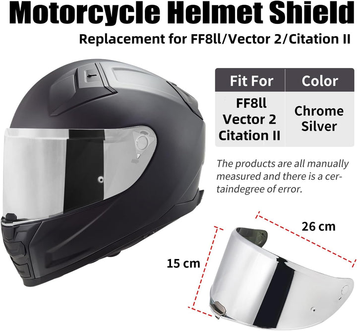 Helmvisier für LS2 FF811/VECTOR II/Citation II,Motorradhelm Visier,Motorrad Vollgesichtshelm Windsch