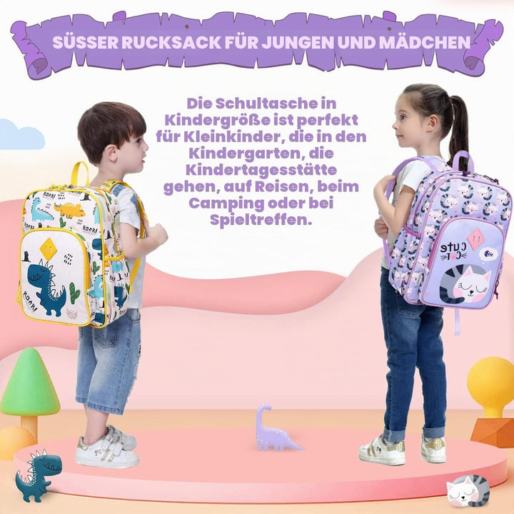 VASCHY Leichter Rucksack für Jungen und Mädchen, 11,5 l, wasserabweisend, mit reflektierendem Brustg