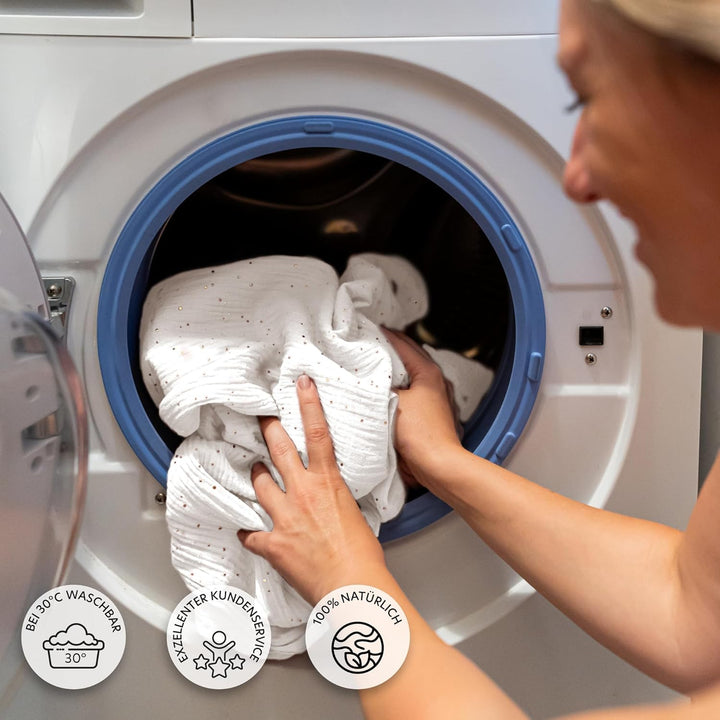 lilimaus Betthimmel Babybett mit Gold Applikation in 12 Farben [inkl. Himmelstange] - Himmel Babybet
