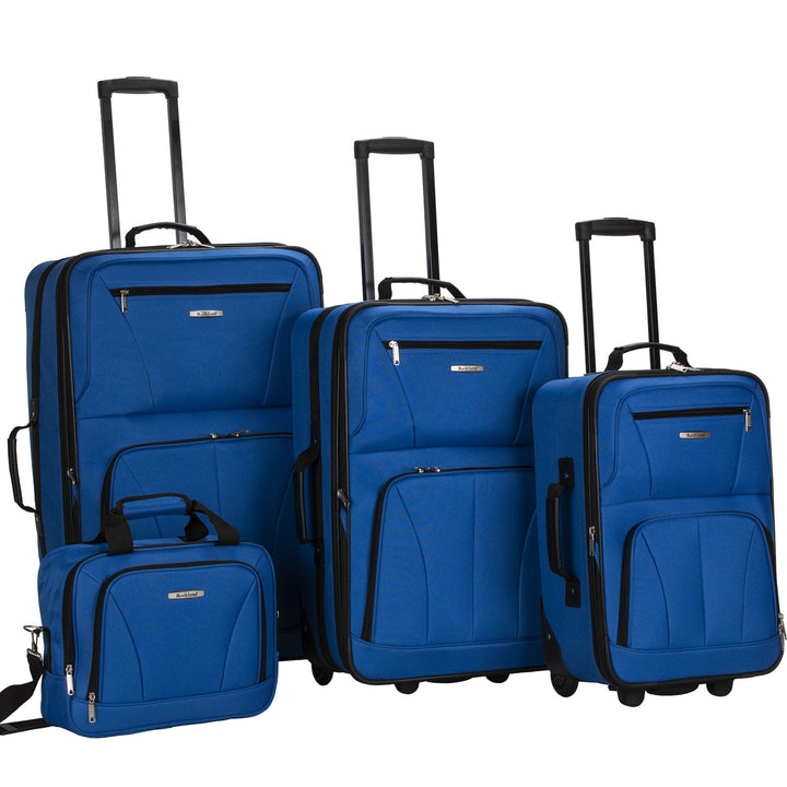 Rockland Luggage Journey Softside Stand-Set, Blau, 4-Piece Set (14/19/24/28), Journey Softside Gepäc
