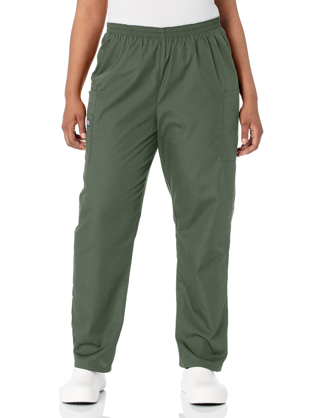 Cherokee Damen Workwear Cargo-Hose mit elastischer Taille Klassisch L Olivgrün, L Olivgrün