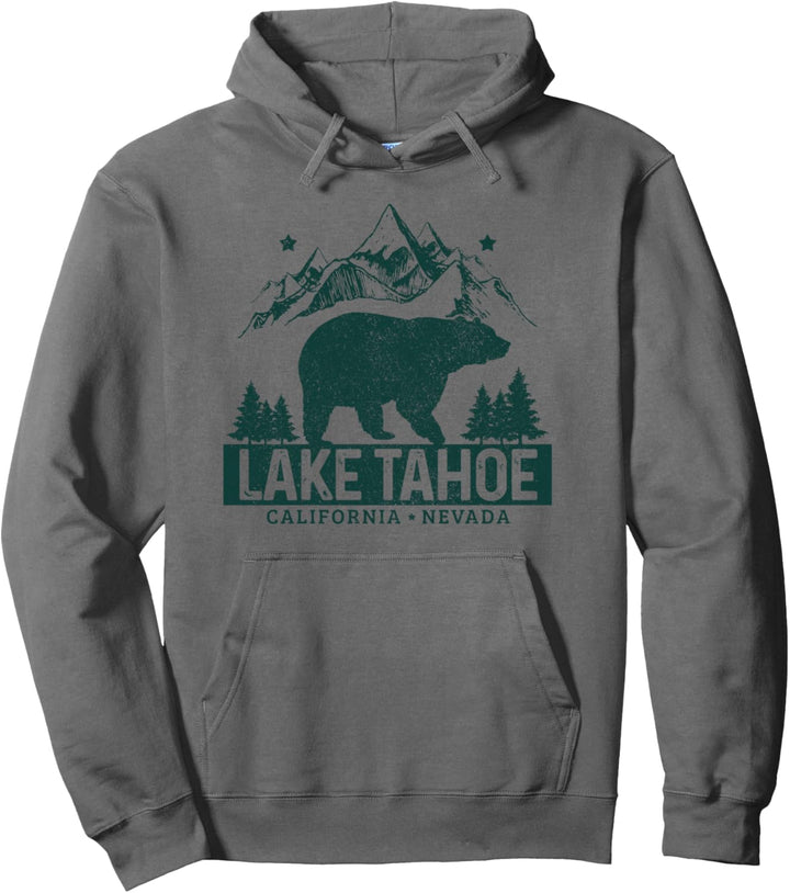 Lake Tahoe Vintage Berge Bär California Nevada Pullover Hoodie