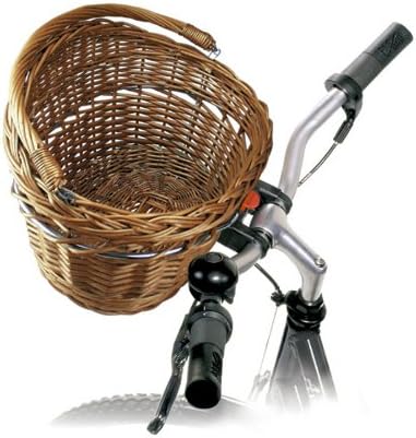 KLICKfix Farradtasche Weidenkorb Lenkerkorb, Beige, 30 x 40 x 31 cm Single, Single