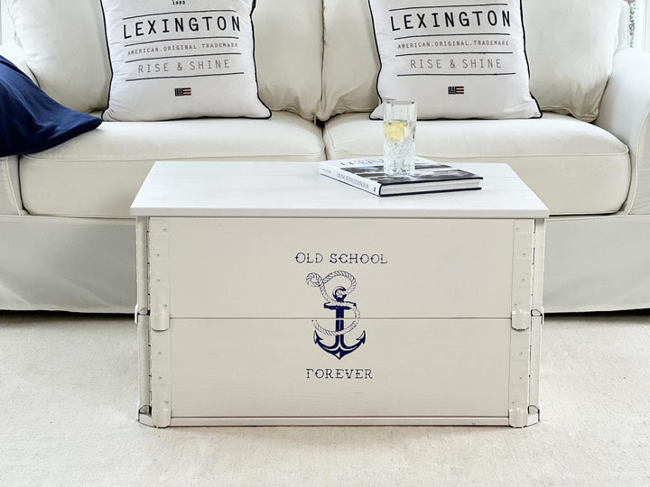 Uncle Joe´s Truhe Old School Couchtisch Truhentisch im Vintage Shabby chic Style aus Massiv-Holz in