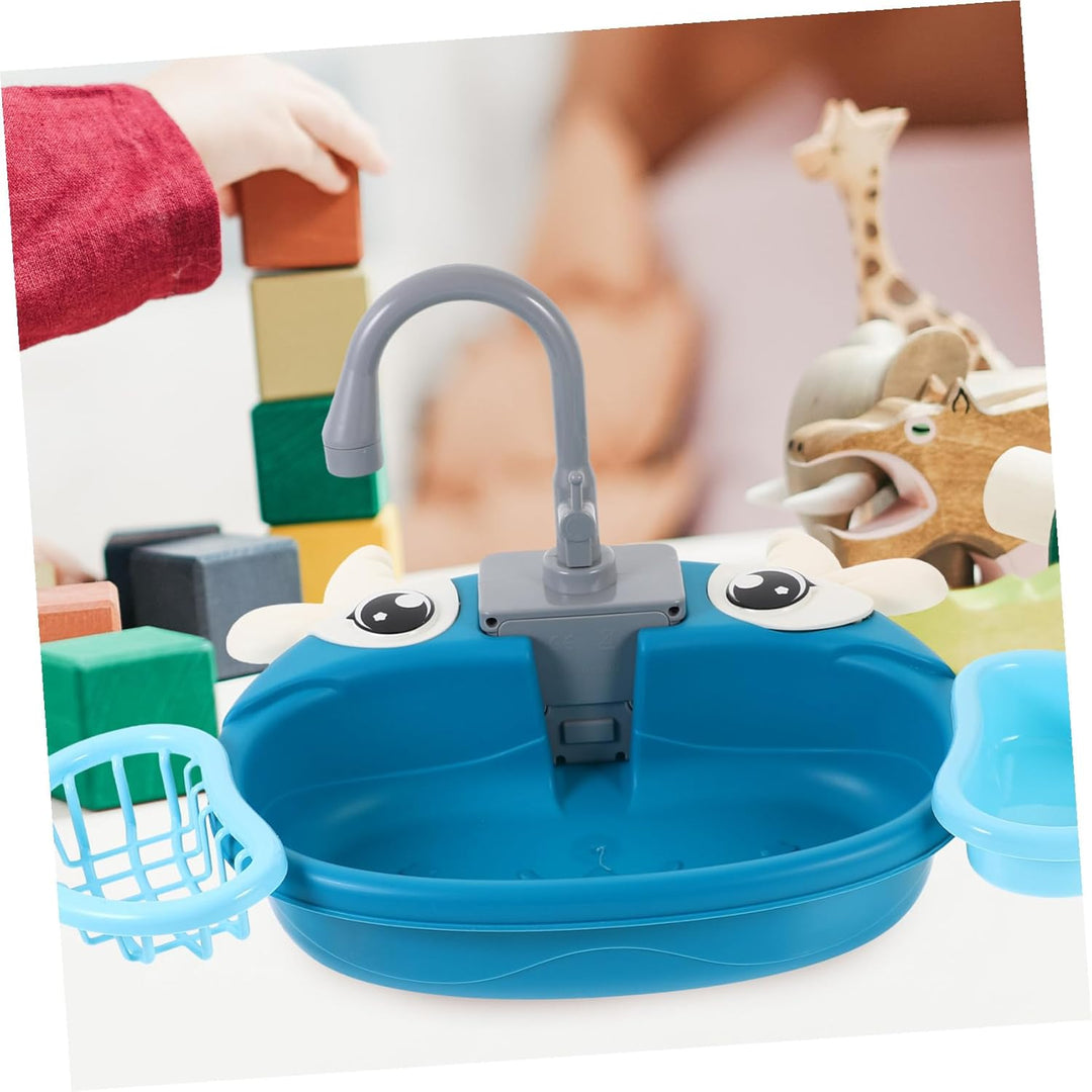 WOONEKY 1satz Küchenspüle Spielzeug Mit Fliessendem Wasser Elektronisches Rollenspiel Waschbecken Fü