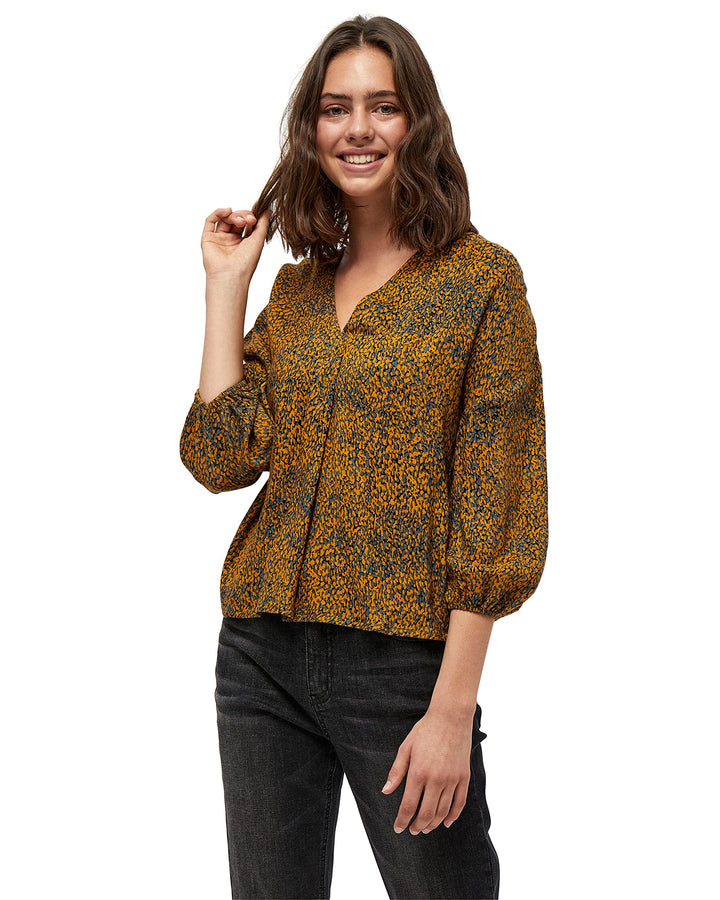 Desires Damen Gebbi Long Sleeve Top mit langem Arm S 5835p Buckethorn Brown Pr, S 5835p Buckethorn B