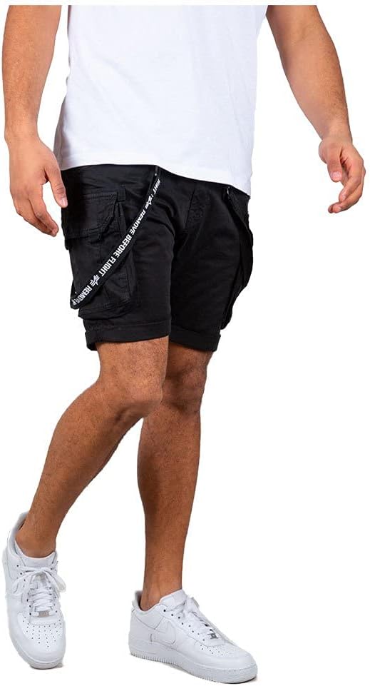 ALPHA INDUSTRIES Herren Cargos Utility Short Short für Herren 30 Schwarz, 30 Schwarz