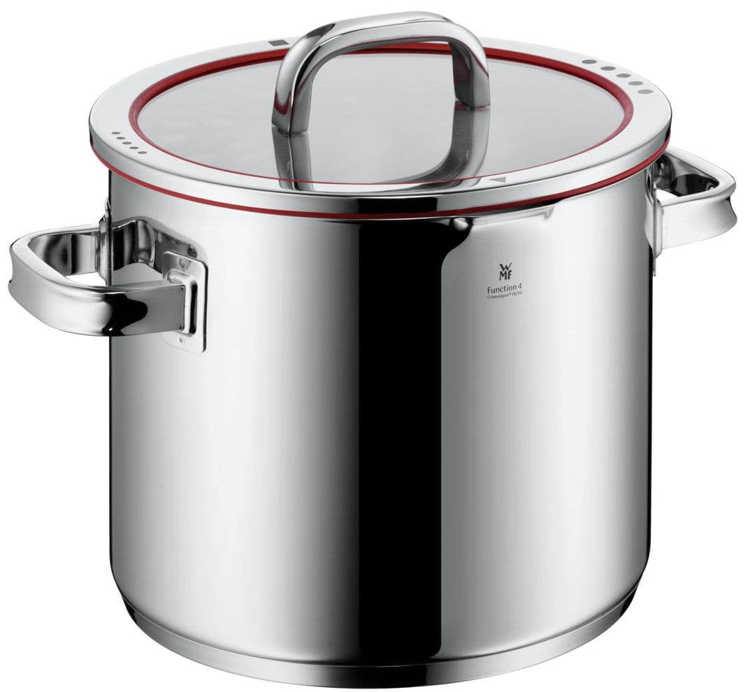 WMF Function 4 Gemüse- Suppentopf Induktion 24cm, Glasdeckel, Kochtopf gross 8,8l, Cromargan Edelsta