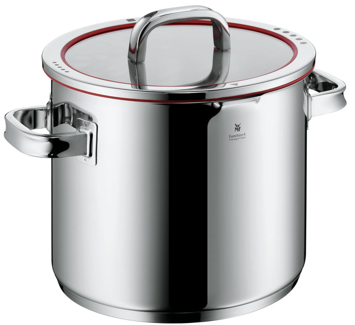 WMF Function 4 Gemüse- Suppentopf Induktion 24cm, Glasdeckel, Kochtopf gross 8,8l, Cromargan Edelsta