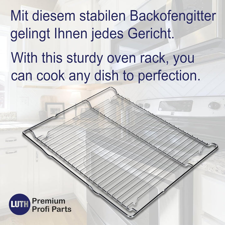 Grillrost Backofenrost Backrost 46 x 37 für Backofen Herd kompatibel mit Bosch Siemens Neff 00574876