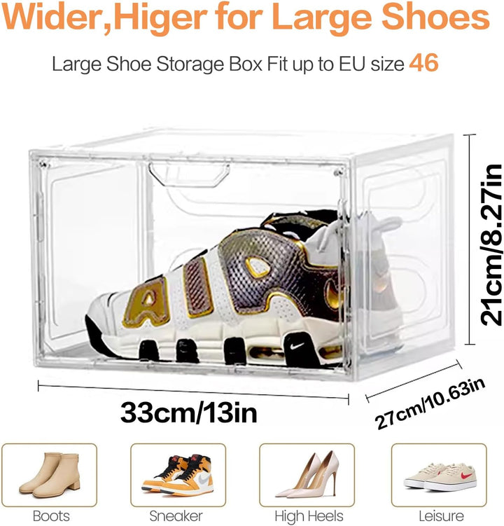 Schuhboxen Organizer-Schuhkartons durchsichtig,Transparent Schuhaufbewahrung für Sneakers und Turnsc