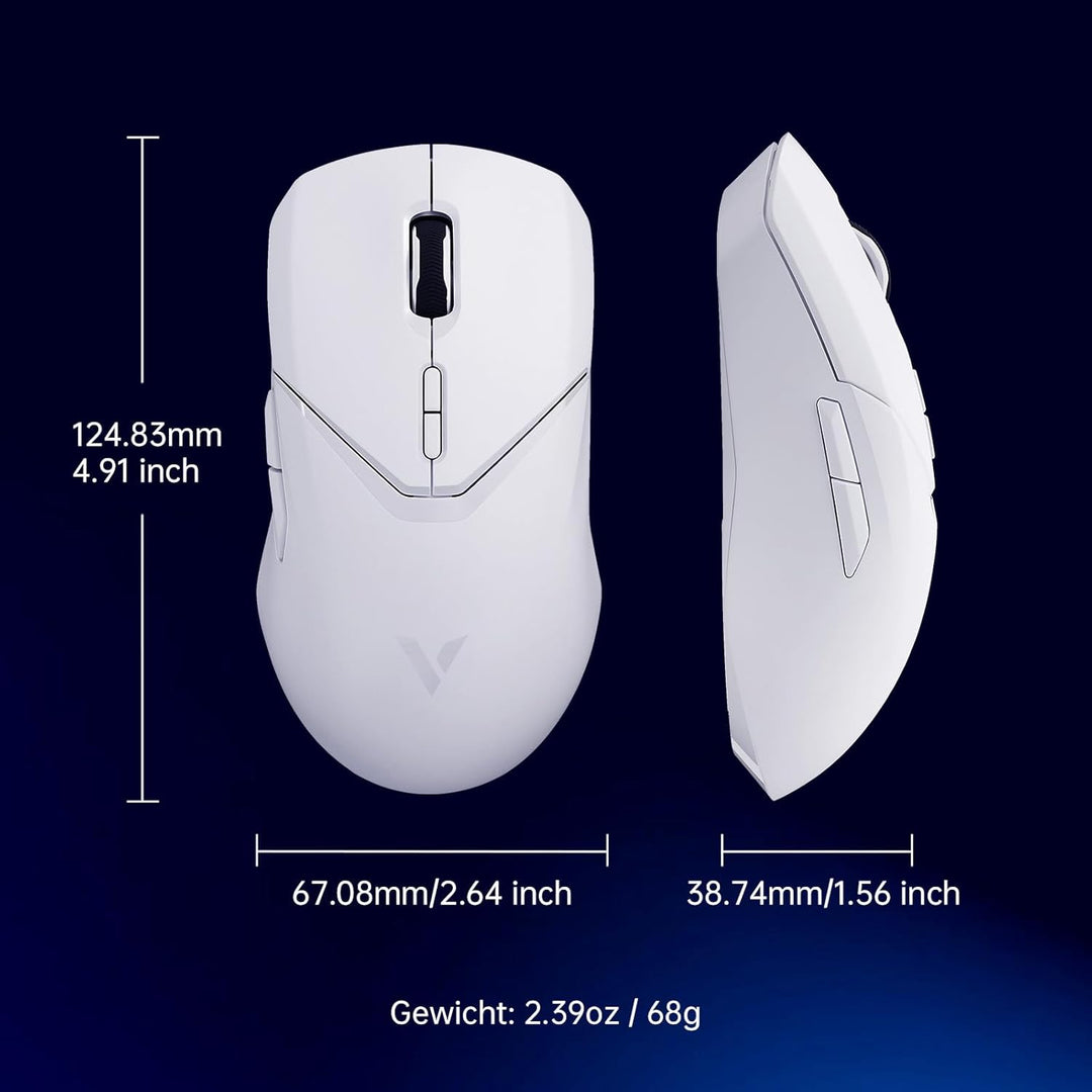 Rapoo VT9 Pro Kabellose Gaming-Maus mit PAW 3398 Sensor, 26000 DPI, 1 ms Reaktionszeit, 10 programmi