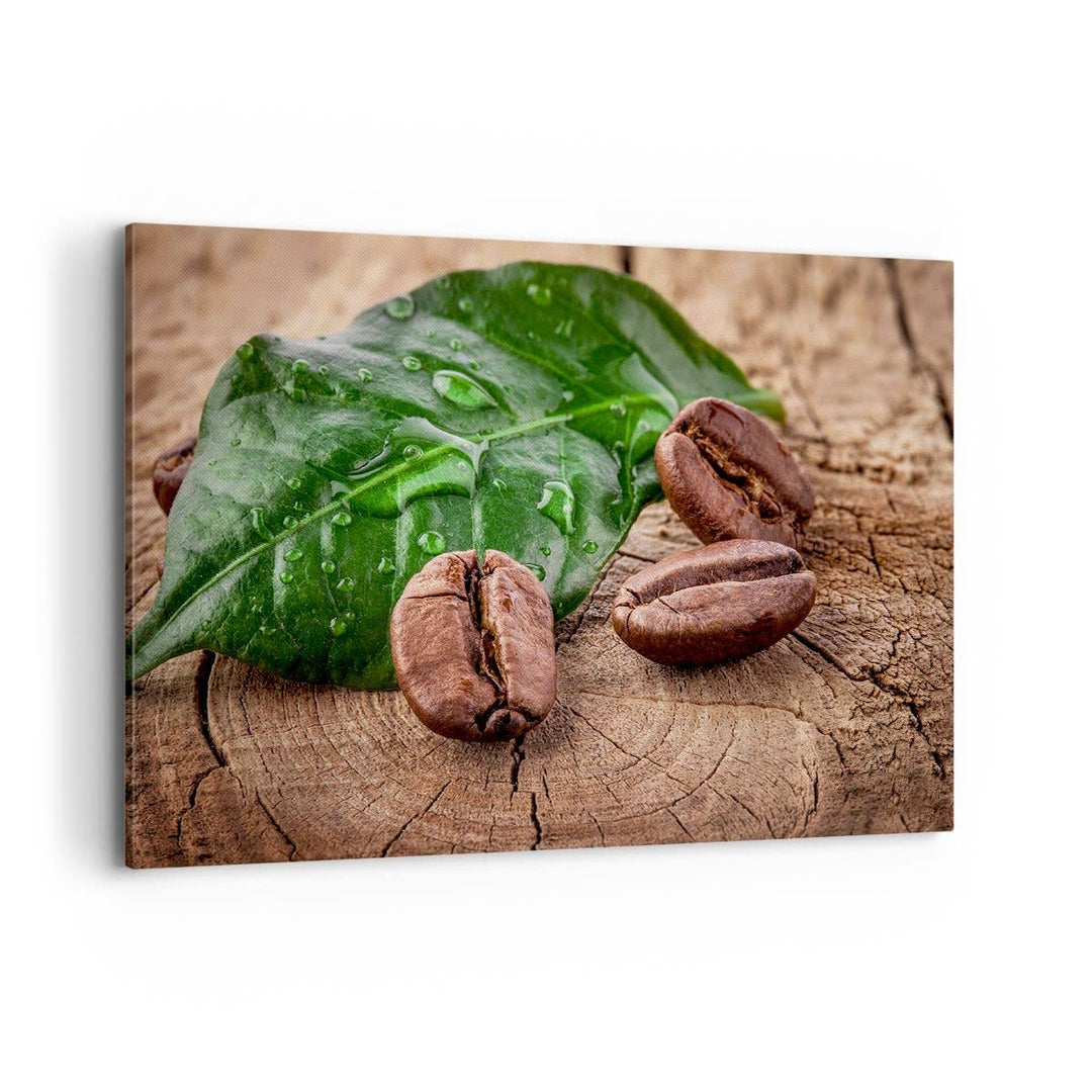Bilder auf Leinwand 100x70cm Leinwandbild Aroma Kaffee Pflanze Samen Gross Wanddeko Bild Schlafzimme