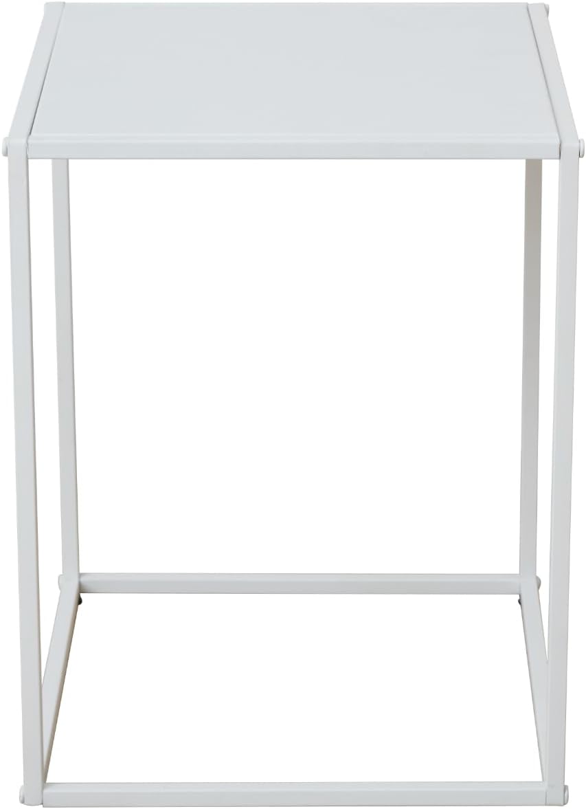 SVITA THEMI 2er Set Couchtisch Beistelltisch Nachttisch Wohnzimmertisch Weiss, Weiss