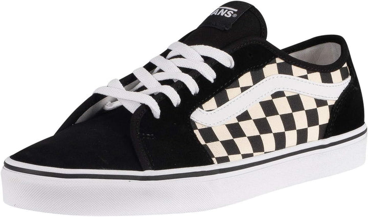 Vans Herren Filmore Decon Wildleder Canvas Trainer, Black/Black 39 EU Checkerboard Black White, 39 E